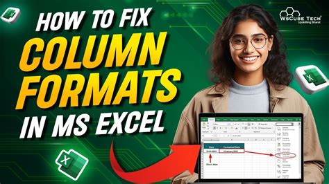 Fixing Column Formats In Ms Excel Ms Excel Full Course For Beginners