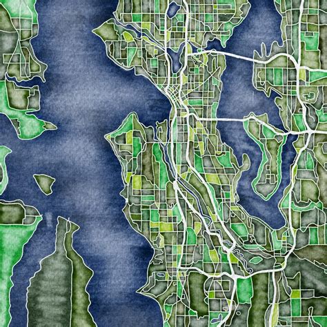 Illustrated Map- Seattle | Skillshare Student Project