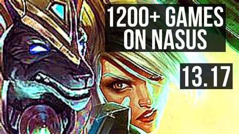 NASUS Vs RIVEN TOP 1200 Games 1 2M Mastery Dominating Rank 13