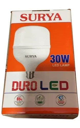 Plastic 30W Surya Duro LED Bulb Warm White At Rs 420 Piece In