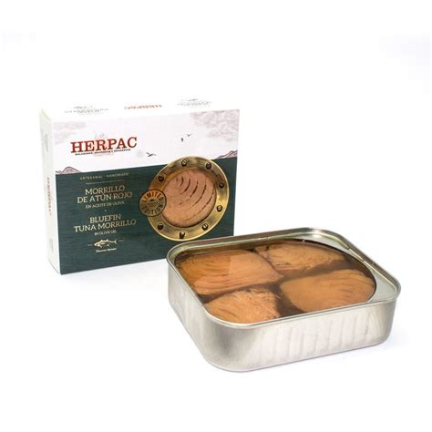 MORRILLO DE ATUN ROJO EN ACEITE DE OLIVA HERPAC 245 GRS