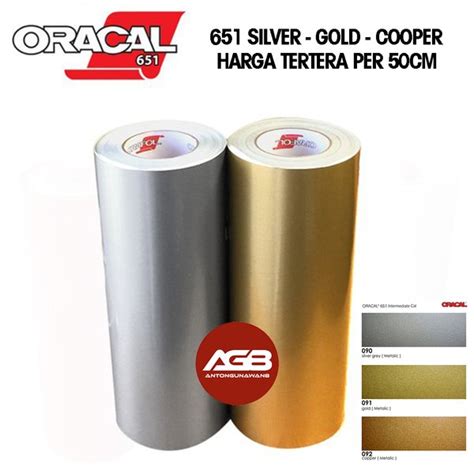 Jual Bahan Sticker Oracal Doff Glossy Silver Gold Copper Di Lapak