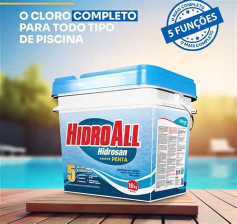 LIFE PESCA Cloro Granulado HidroAll Hidrosan Penta Balde 10kg