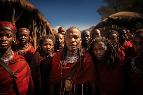 Premium Photo | Maasai Tribe Known for their distinctive clothing and ...