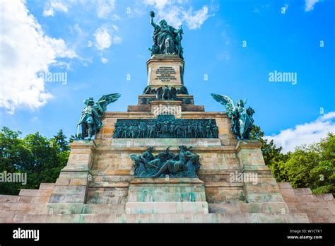 Statue Germania Niederwalddenkmal Niederwald Monument Hi Res Stock