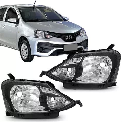 Par Farol Toyota Etios M Scara Negra