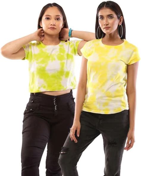 Buy Lappen Fashion Women Yellow Tie And Dye Pure Cotton Pack Of