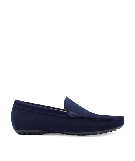 Mocassin Dandy Veau Velours Bleu Marine Pour Homme Finsbury Shoes