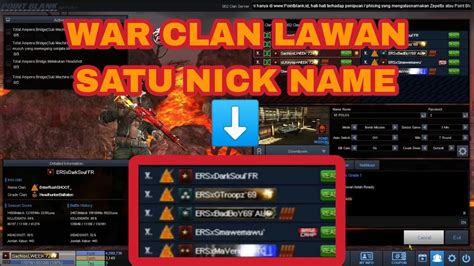 WAR CLAN LAWAN SATU NICK NAME Gameplay Point Blank Zepetto