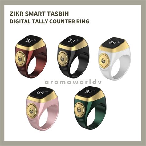 Local Stock Zikr Smart Tasbih Digital Tally Counter Ring For Muslims