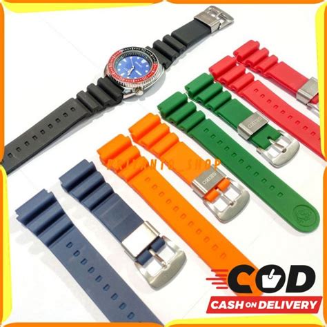 Tali Jam Tangan Silicone Rubber Seiko Diver Strap 22mm Seiko Prospex