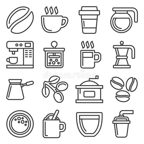 Het Pictogram Van De Koffiemachine Vector Vector Illustratie