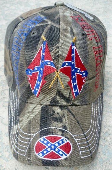 Camo Heritage Not Hate Double Confederate Flag Baseball Cap Dl