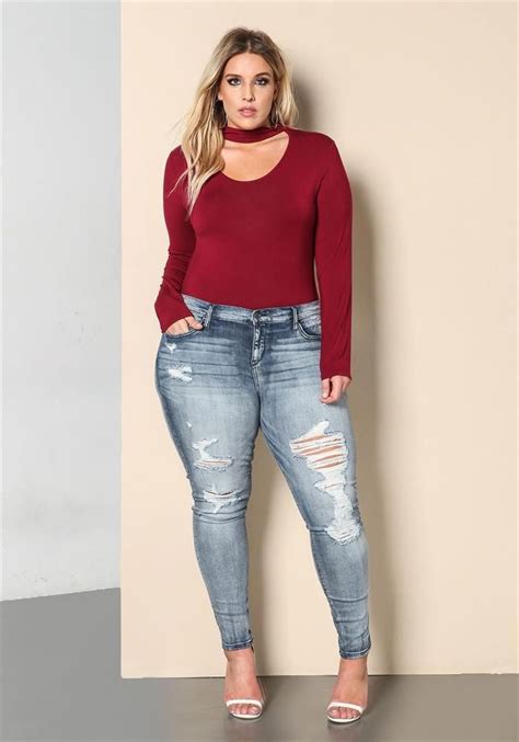 Plus Size Bodysuit Jeans Plus Size Clothing Plus Size Pants For Curvy Women Deb Shops Plus