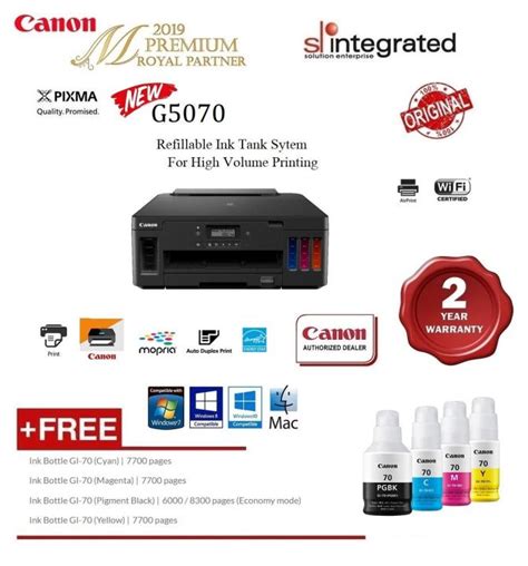 Canon Pixma G Ink Efficient G Series Refillable Ink Tank System