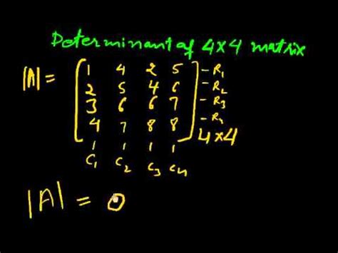 4X4: Determinant Of A 4x4 Matrix