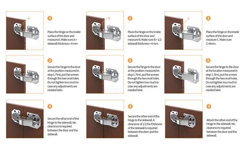 Chibery Pack Degree Soft Close Surface Mount Spring Hinges Easy