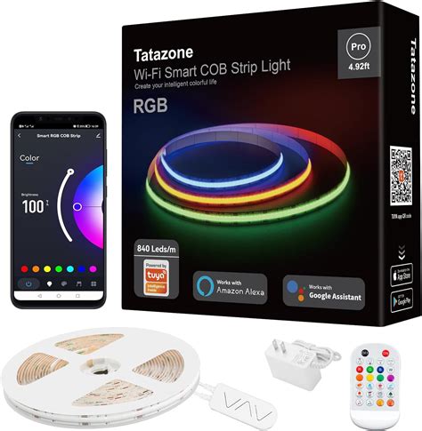 Amazon Tatazone Leds M Smart Rgb Cob Led Strip Lights Ft