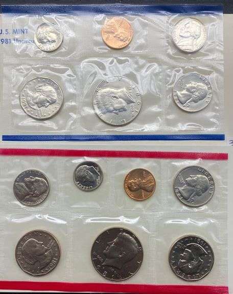 U S Mint Uncirculated Coin Set Sherwood Auctions