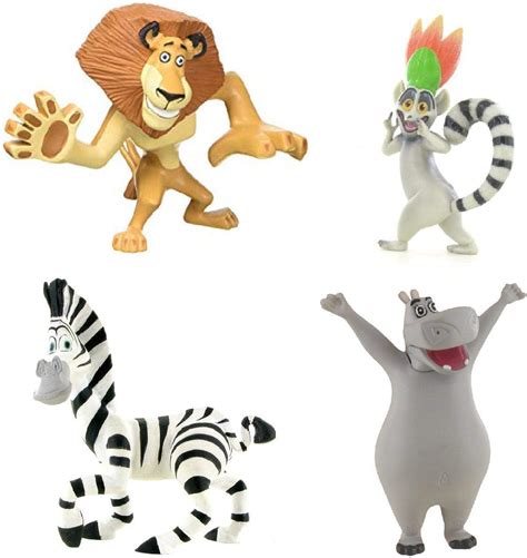 Madagascar mini figure toys – Alex, Marty, King Julien and the penguins ...