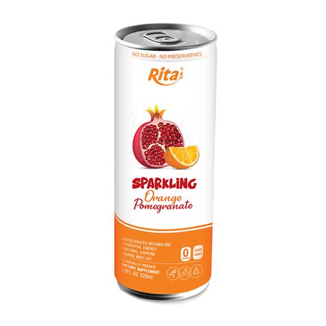 Carbonated Drinks Rita Brand 250ml Canned Sparkling Pomegranate And