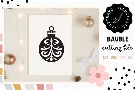 Christmas Ornament Svg Cut File Bauble Svg