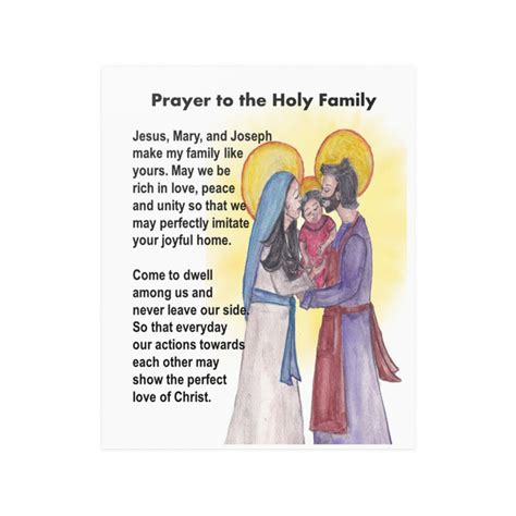 Holy Family Prayer Print – The Catholic Woman's Voice