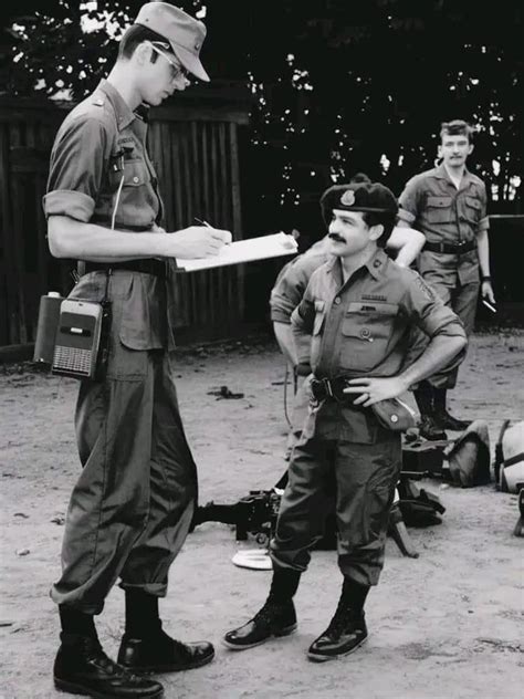 1971 Green Beret Captain Richard Flaherty stands next to 6'6" Pfc. Nipps. Richard J. Flaherty ...