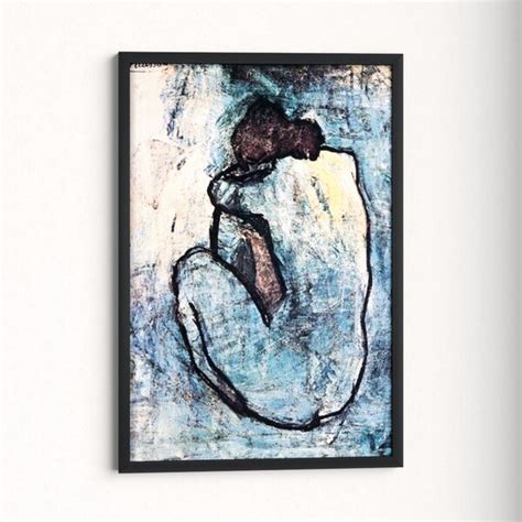 The Blue Nude Seated Nude 1902 By Pablo Picasso Picture Frame Painting Print On Paper