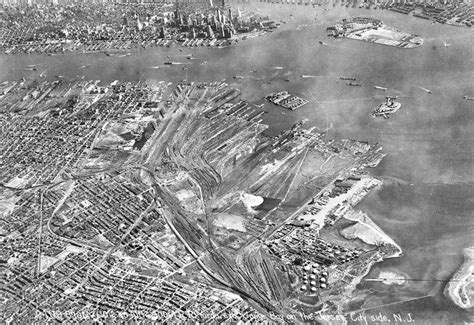 Aerial Shot of Jersey City in 1930 | Central Railroad of New Jersey ...