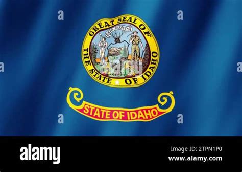 Idaho Flag Idaho State Flag Waving Flag Of Idaho Footage Video Waving