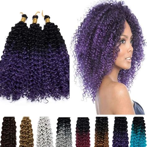 Buy Hairro Water Wave Crochet Hair Braids 14 Inch Ombre Afro Marlybob