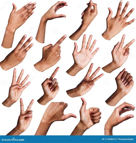 Set Of Black Female Hands Showing Symbols Stock Photo Image Of Craft