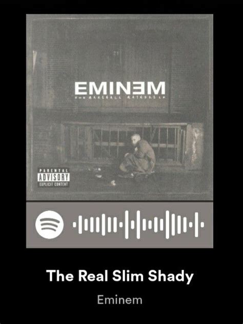 The Real Slim Shady Spotify In Eminem Eminem Poster The Real