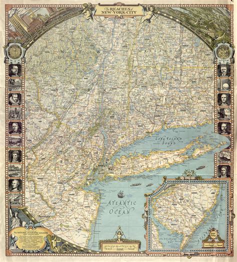 The Reaches of New York City (National Geographic, 1939) [1852 x 2048