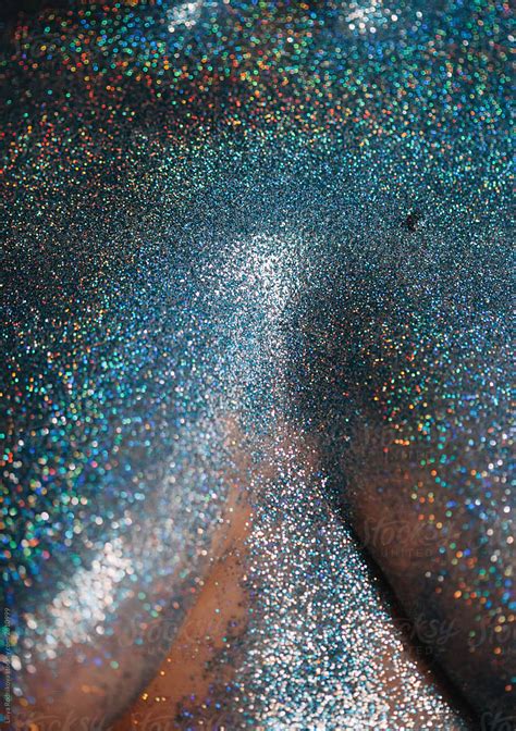 Blue Glitter On Nude Breast By Stocksy Contributor Liliya Rodnikova