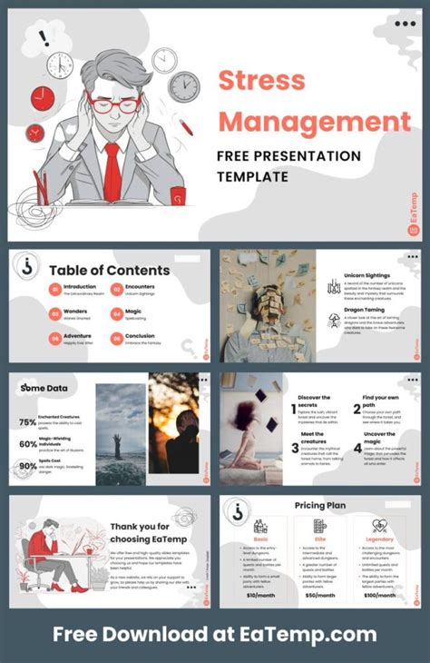 Stress Management PPT Presentation Template Free PowerPoint Templates