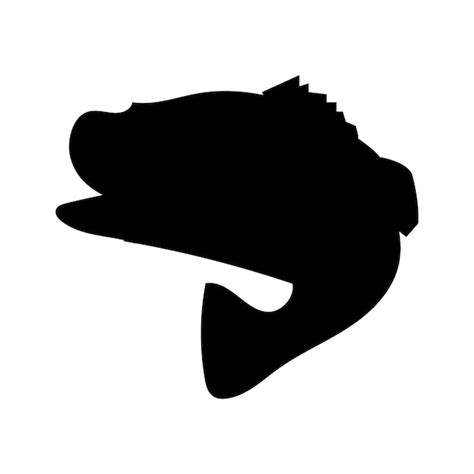 Premium Vector Largemouth Bass Fish Silhouette Vector On White Background