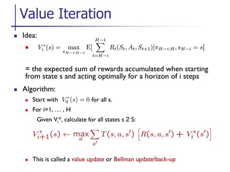 Ppt Markov Decision Processes Value Iteration Pieter Abbeel Uc