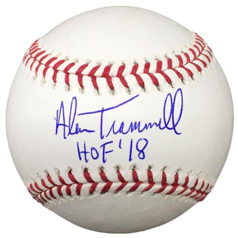 Alan Trammell Signed Oml Baseball Inscribed Hof Jsa Coa