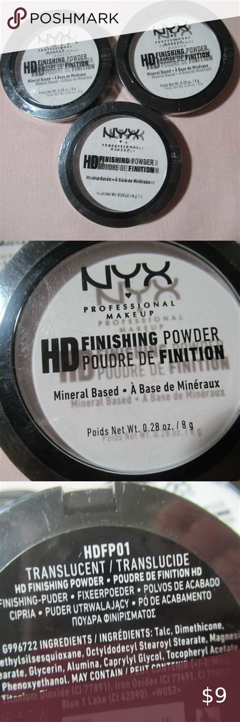 NYX HD Finishing Powder HDFP01 Translucent 3 Piece New Nyx Finishing