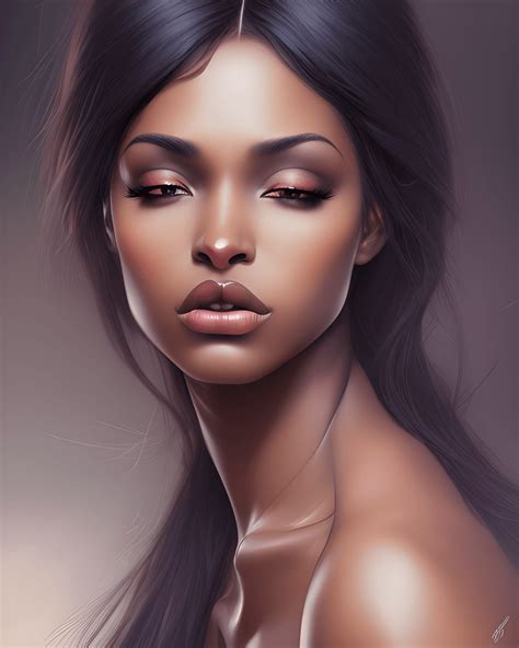 Belle Déesse à La Peau Foncée Charlie Bowater 8k Portrait Numérique