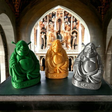 Shrek Buddha Statue Unique Desk Decor And D Printed Figure Ideal