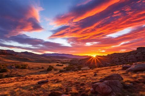 Sizzling Sunrises Hot Weather Awakening Premium AI Generated Image