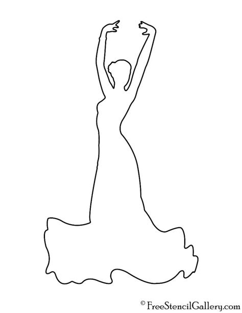 Flamenco Dancer Silhouette Stencil Dancer Silhouette Flamenco