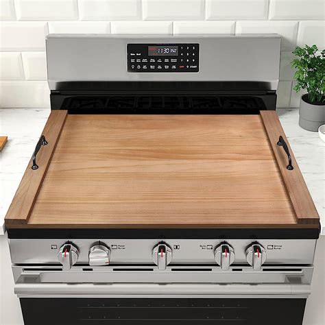 Gashell Noodle Board Stove Cover With Handles For Electric Gas Stove Top Pine Wood