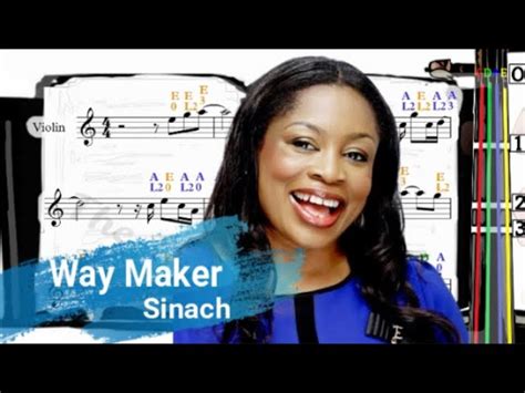 Way Maker Sinach Violin Sheet Music With Fingerings Level 4