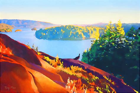 Deep Cove Lookout North Vancouver Art Prints By BC Artist Tony Max