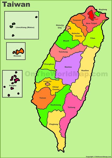 Taiwan county map