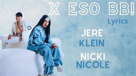 Jere Klein Nicki Nicole X ESO BB Lyrics Letra YouTube